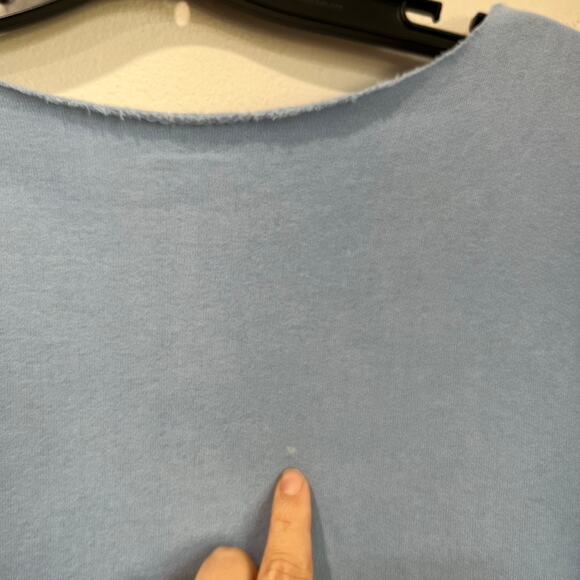 Hollister Blue Kauai Off Shoulder Graphic Pullover Sweater Size S - Picture 7 of 7